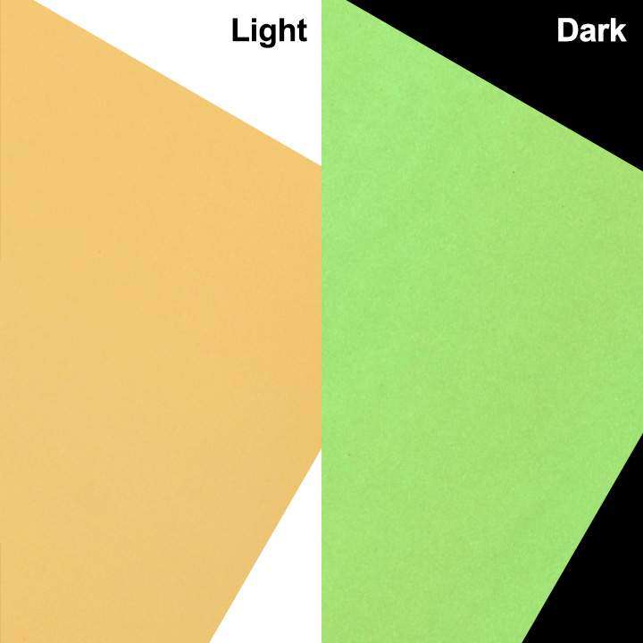 Glow in the dark Yellow Adhesive Craft Sticker Vinyl