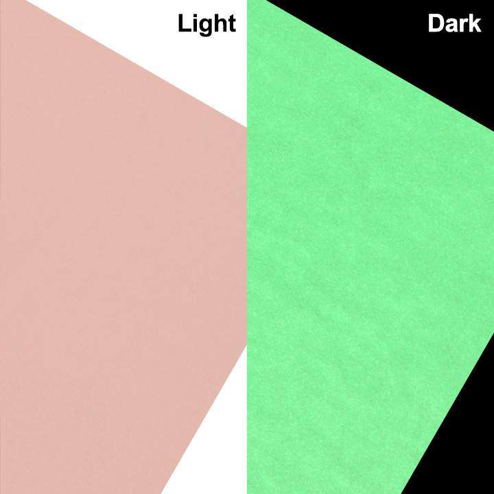 Glow in the dark Peach Adhesive Craft Sticker Vinyl