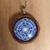 Blue Rose Nostalgic Mandala Pendant