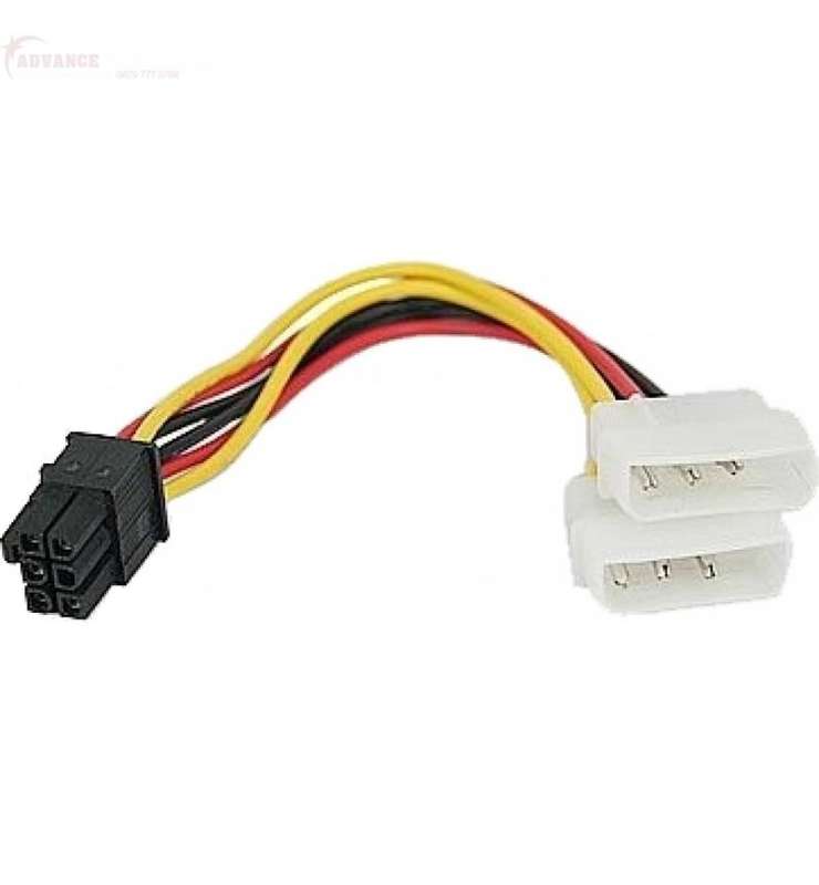MOLEX (M) X2 TO PCI-E 6P (M) 20CM