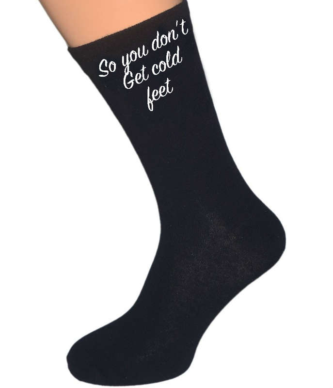 Custom printed wedding socks