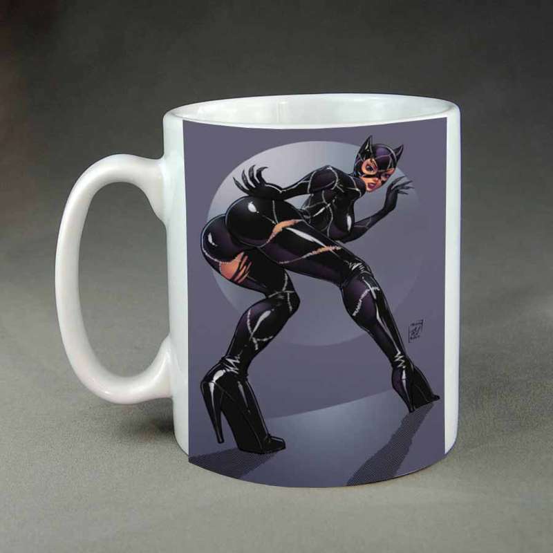 Cat Woman custom printed coffee mug, Super hero cup