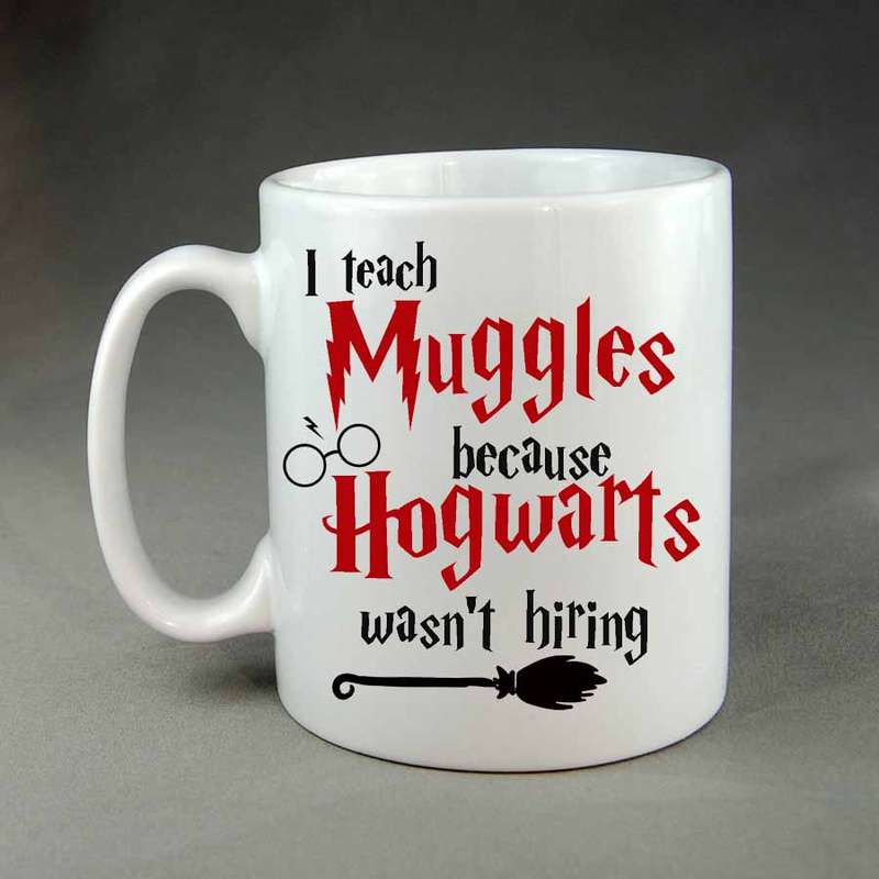 I teach muggles because Hogwarts wasn't hiring coffee mug