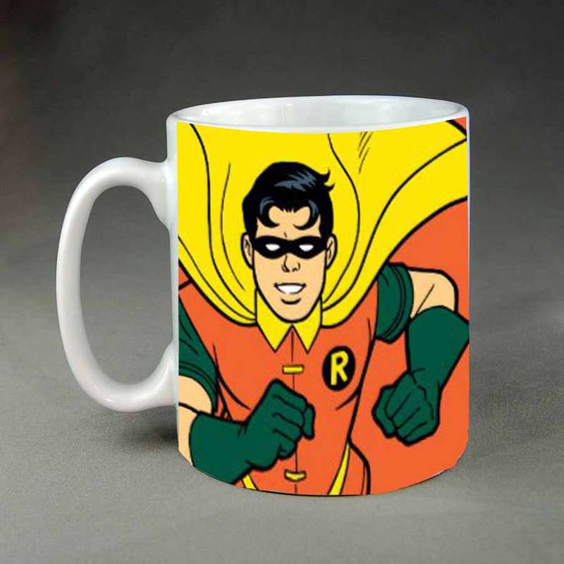 Robin custom printed coffee mug, Super hero cup