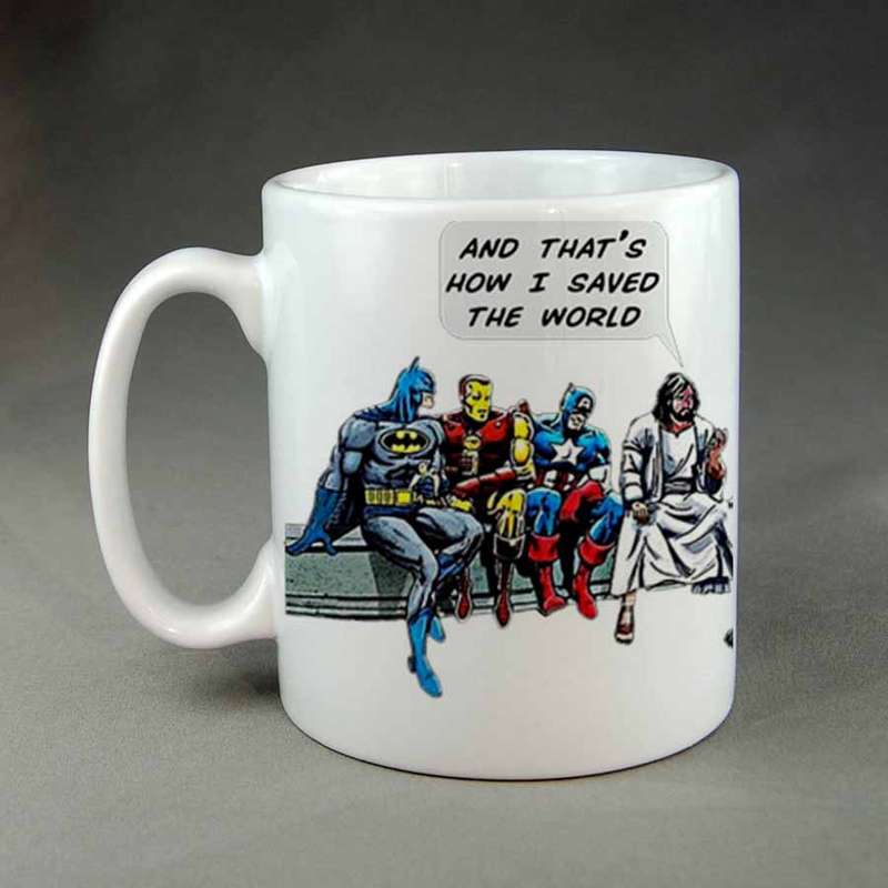 And thats how I saved the world super hero coffee mug
