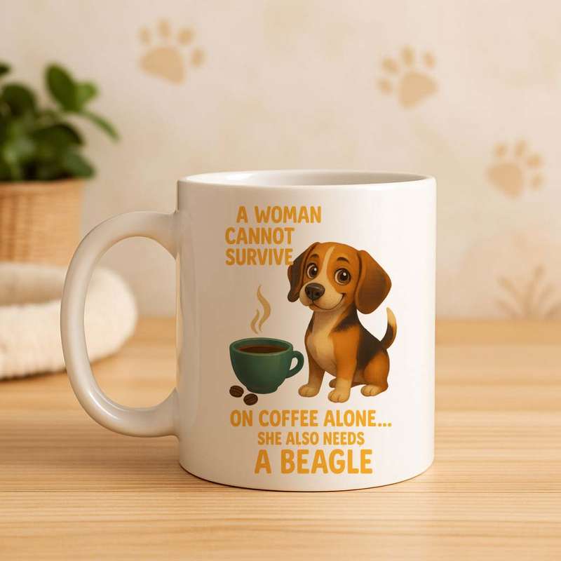 Beagle Coffee Mug  Coffee Alone Isn't Enough