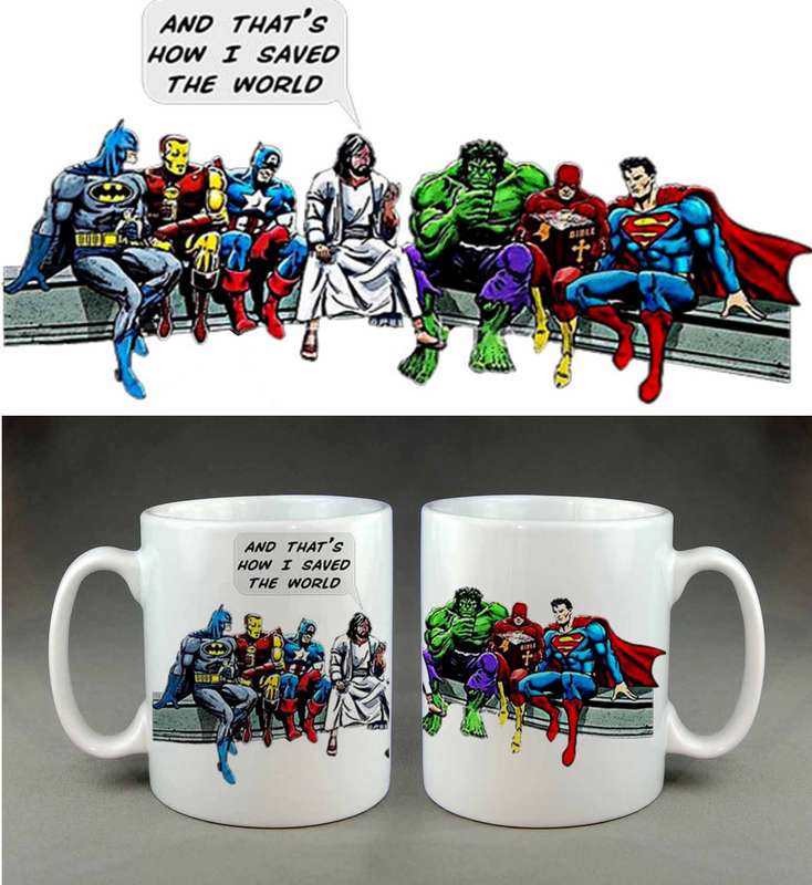 And thats how I saved the world super hero coffee mug