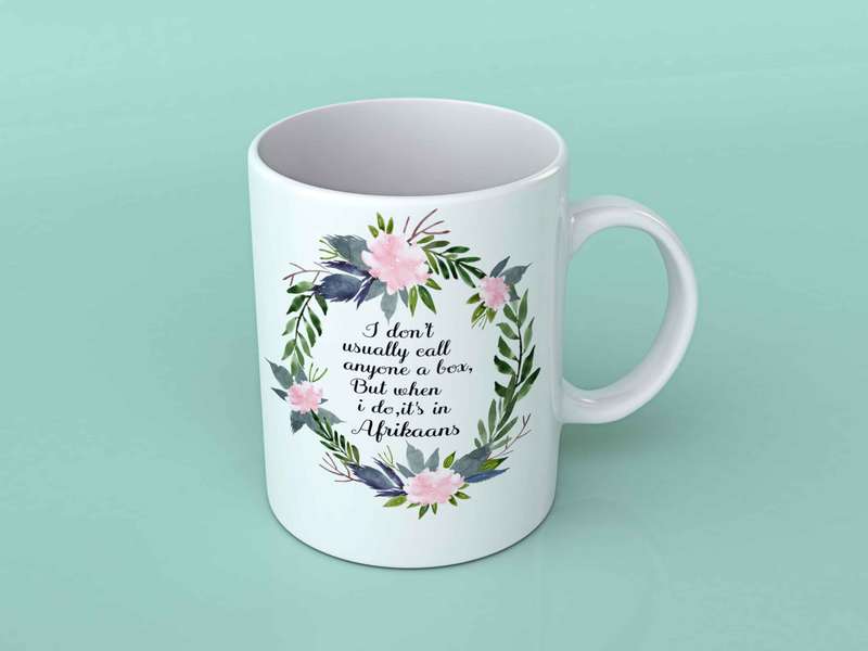 I don't usually call anyone a box coffee mug