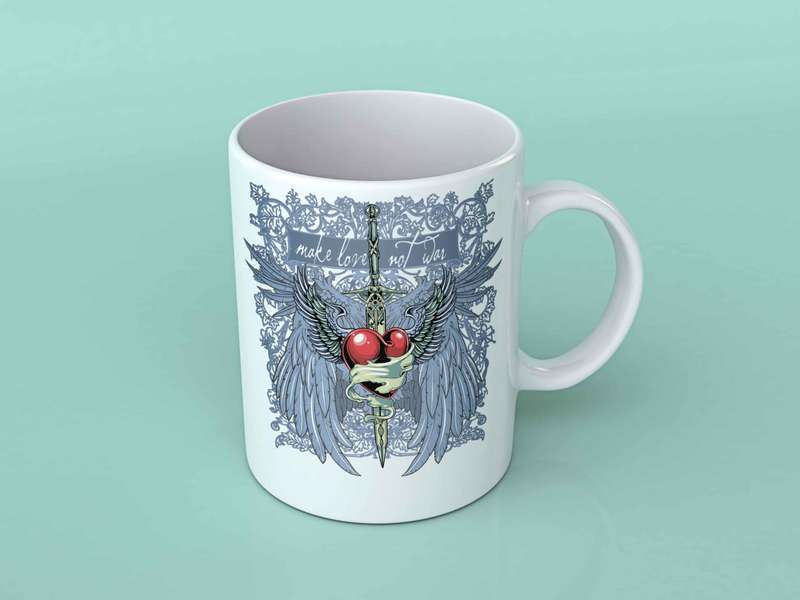Make love not war coffee mug