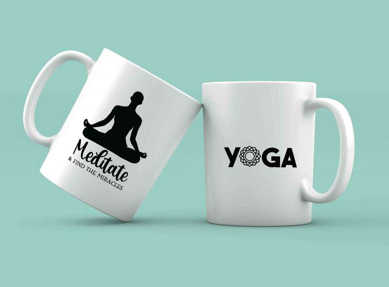 Meditate and find the miracles yoga mug