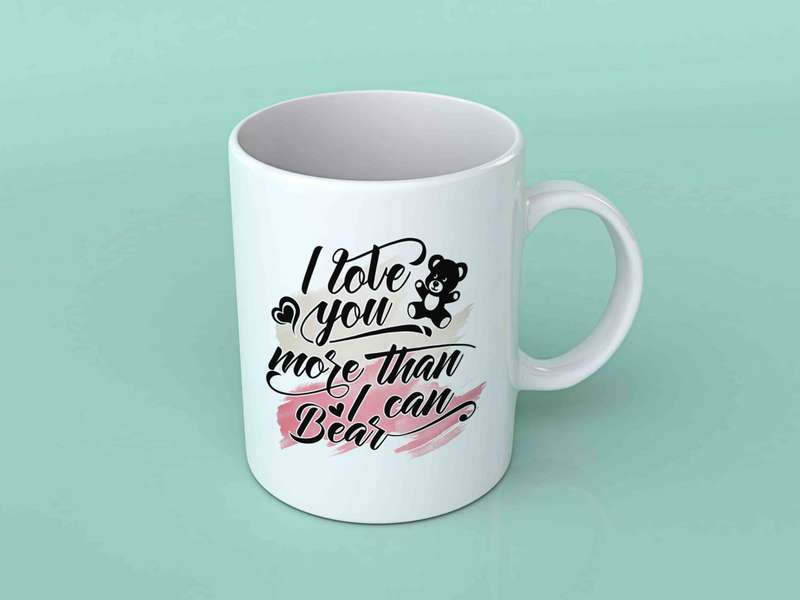 I love you more than I can bear coffee mug