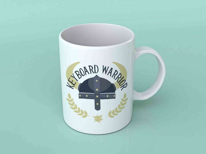 Keyboard warrior coffee mug