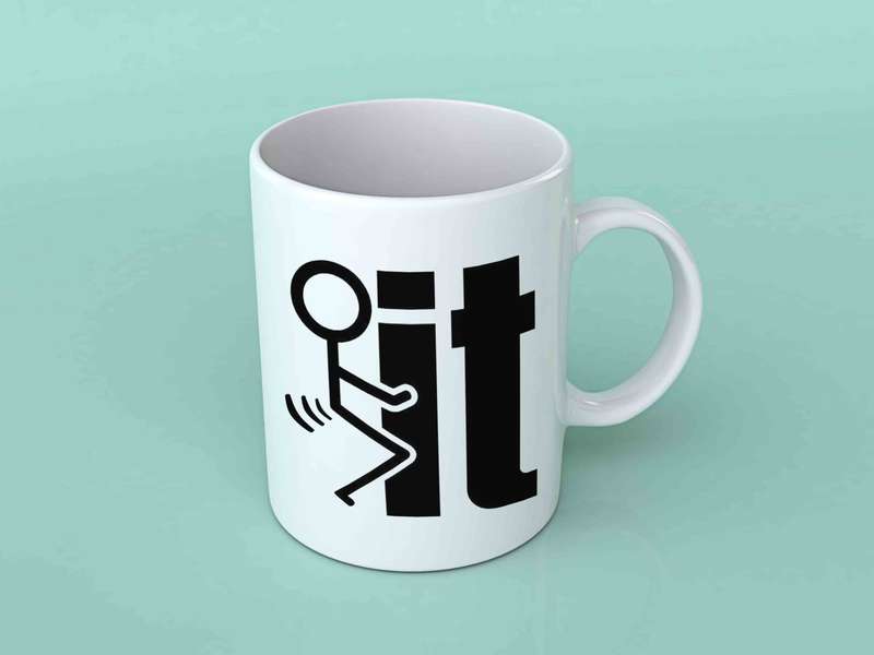 Stickman fuckit coffee mug
