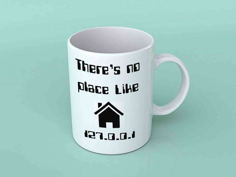There's no place like home 127.0.0.1 coffee mug
