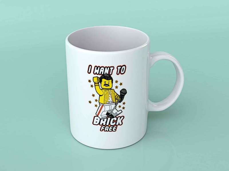 I want to brick free lego coffee mug