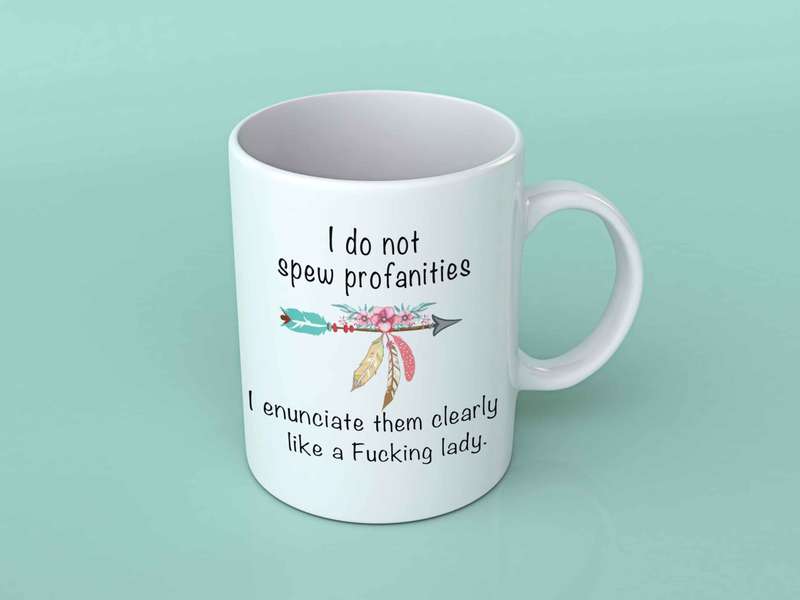 I do not spew profanities coffee mug
