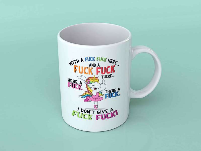 With a fuck fuck here coffee mug