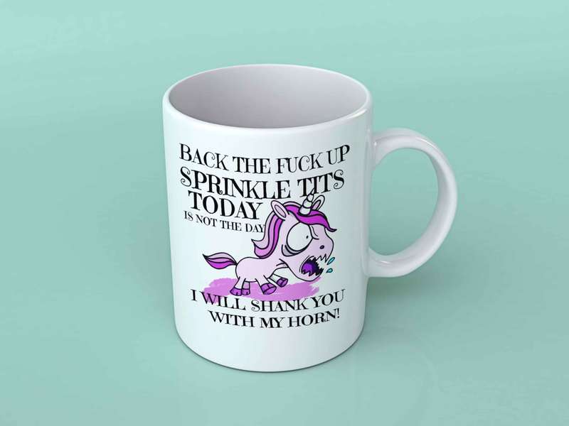 Back the fuck up sprinkle tits coffee mug 2