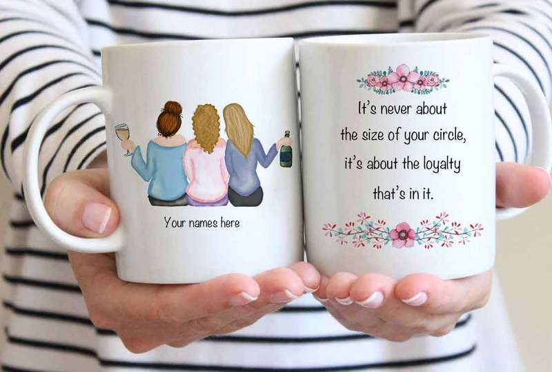 Best friend It's never about the size coffee mug
