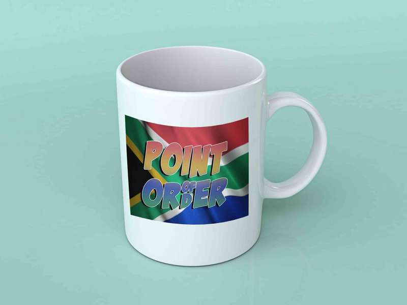 Point of order coffee mug