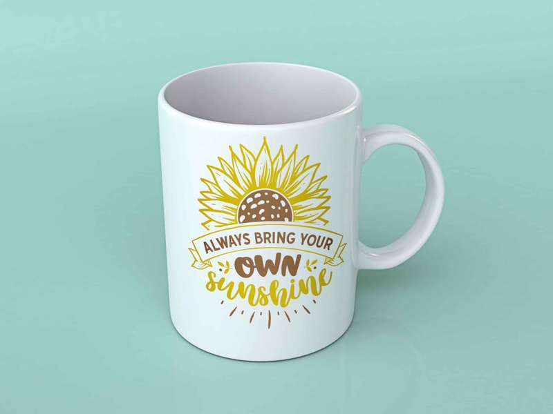 Always bring your own sunshine sunflower coffee mug