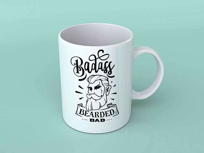 Badass bearded Dad coffee mug
