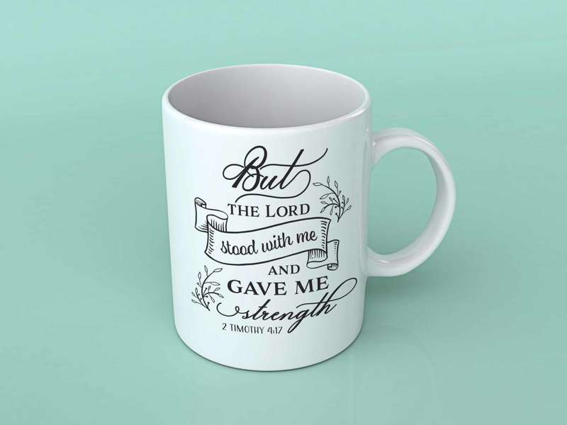 But the Lord stood with me coffee mug
