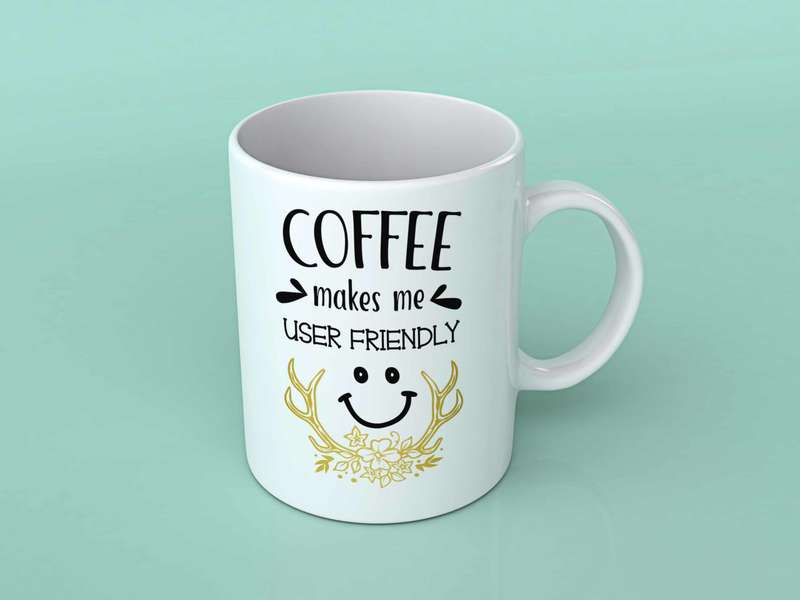 Coffee makes me user friendly coffee mug