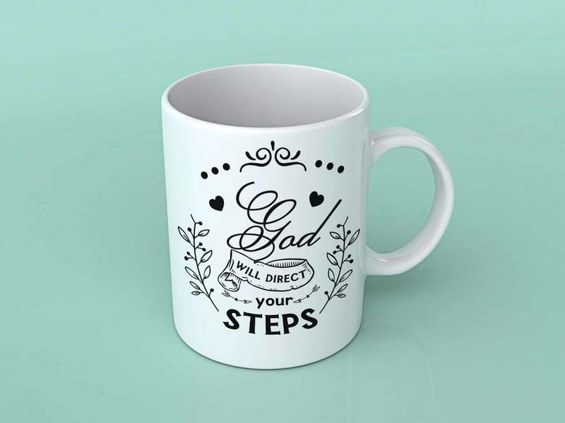 God will direct your steps coffee mug