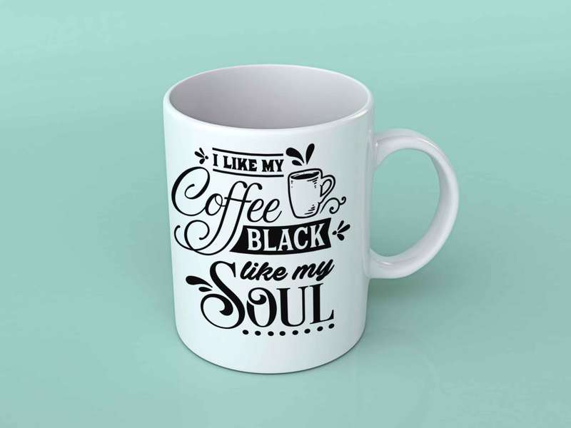 I like my coffee black Coffee mug