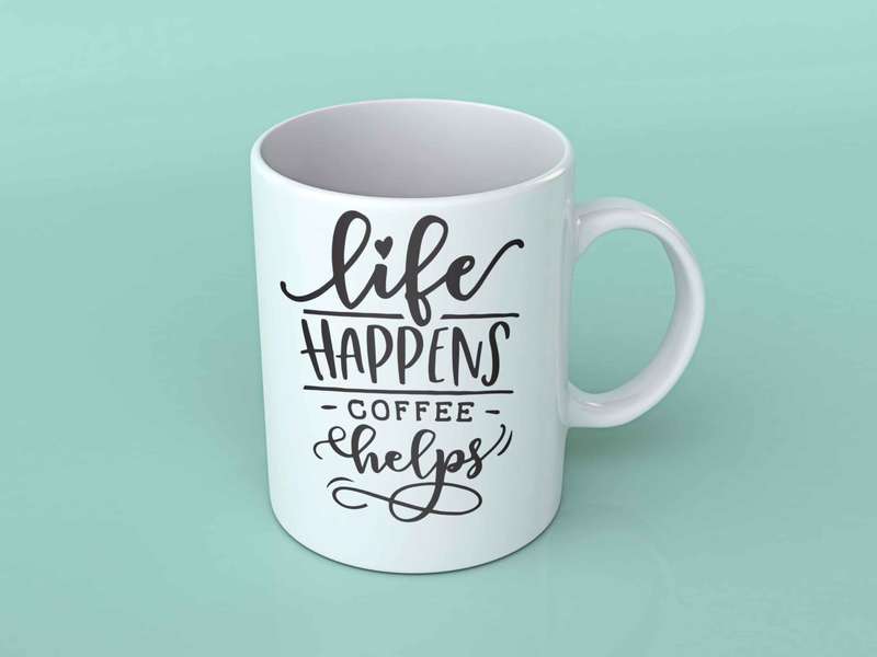 Life happens coffee helps Coffee mug