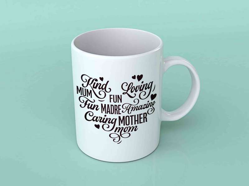 Mother heart shape coffee mug 1