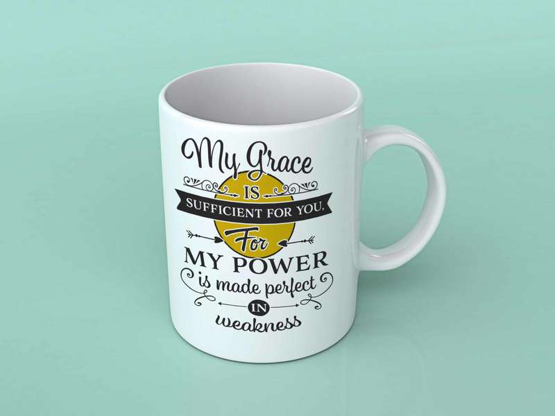 My Grace is sufficient coffee mug