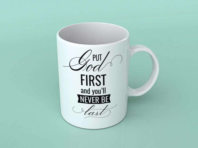 Put God first coffee mug