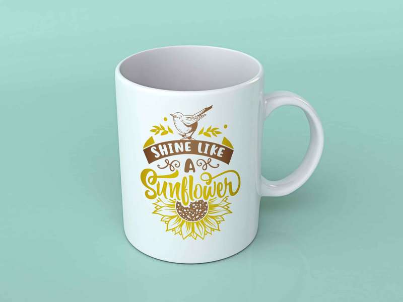Shine like a sunflower coffee mug