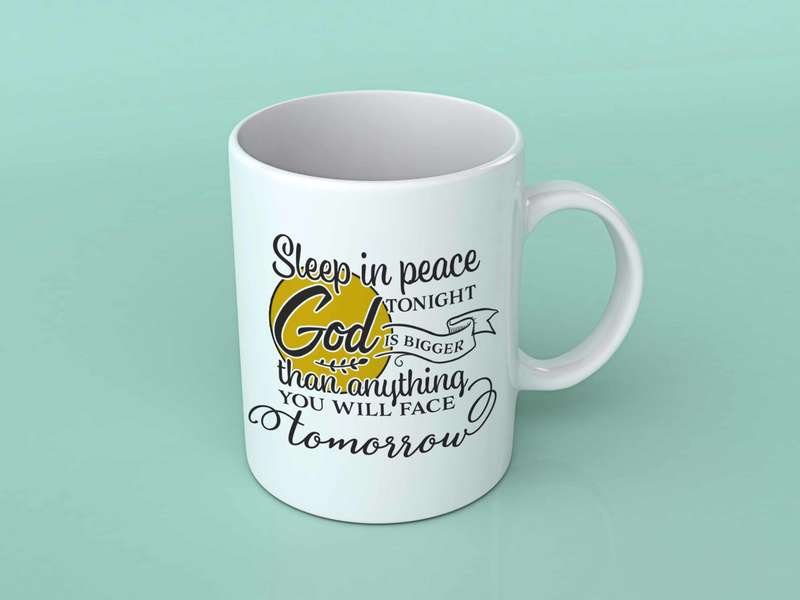 Sleep in peace tonight coffee mug