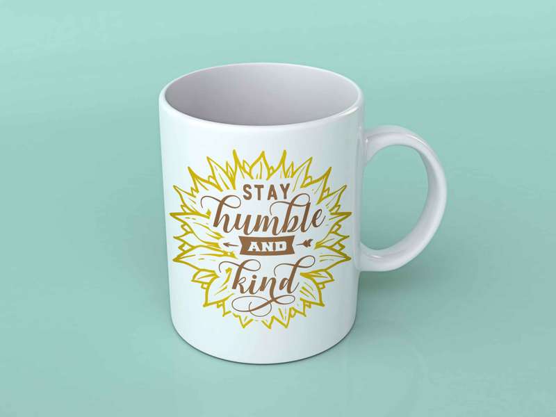 Stay humble and kind sunflower coffee mug