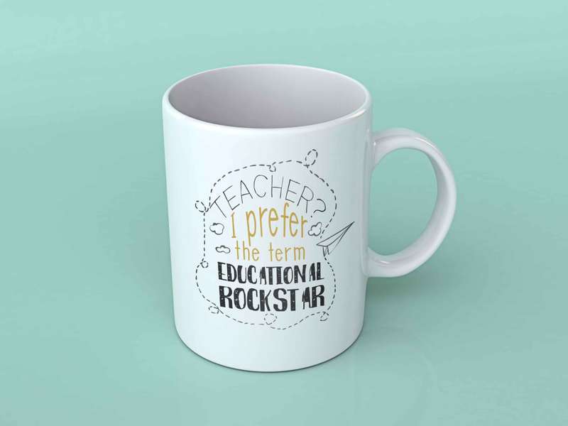 Teacher I prefer the term educational rockstar coffee mug