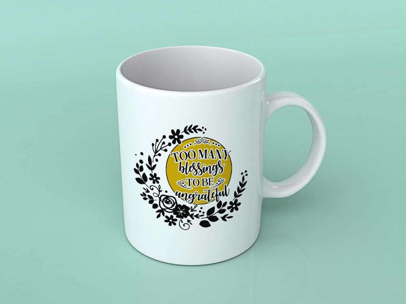 Too many blessings coffee mug