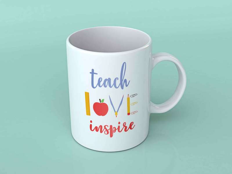 teach love inspire coffee mug