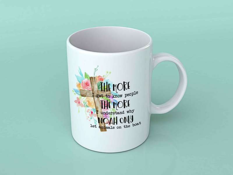 The more I get to know people coffee mug