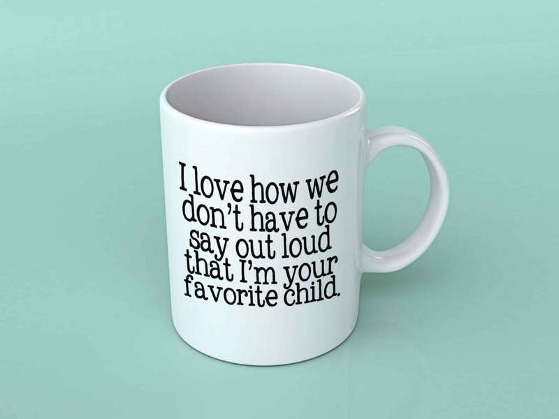 I love how we don't have to say out loud coffee mug