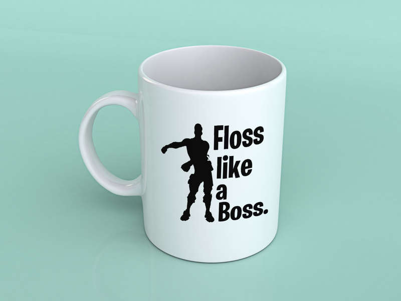 Floss like a boss Fortnite coffee mug