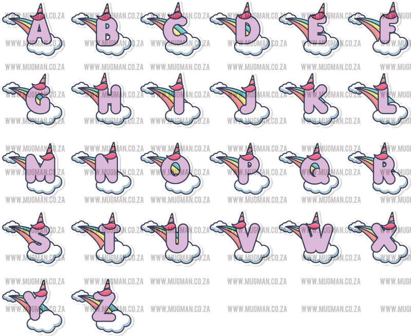 Unicorn Initial and name coffee mug