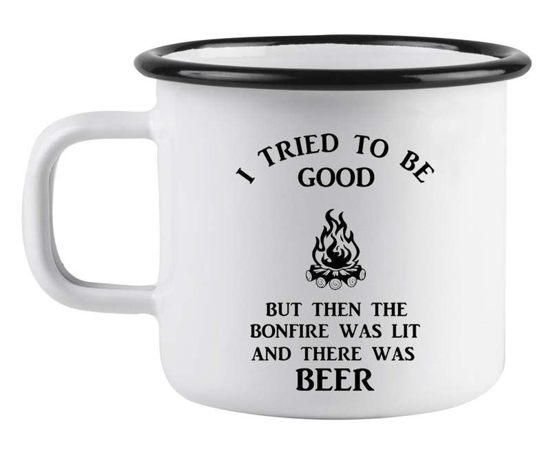 I tried to be good enamel mug