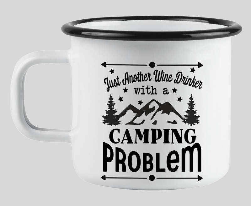 Just another wine drinker enamel mug