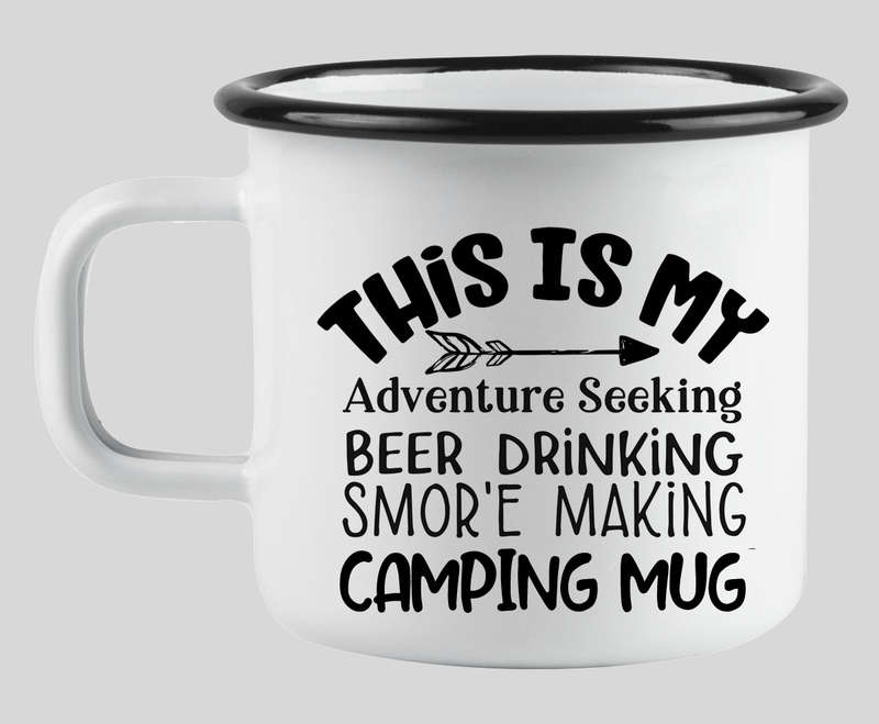 This is my adventure seeking enamel mug