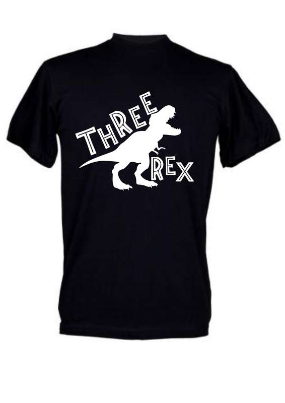 Three rex Kids Birthday shirt