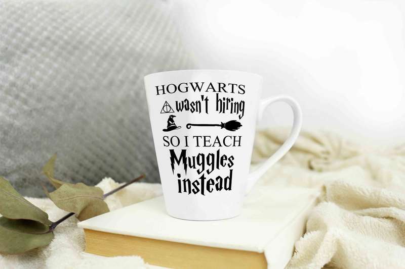 Hogwarts wasn't hiring cone shape coffee mug