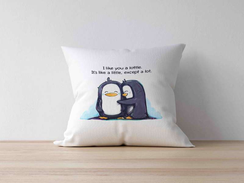 I Like you a lottle scatter cushion